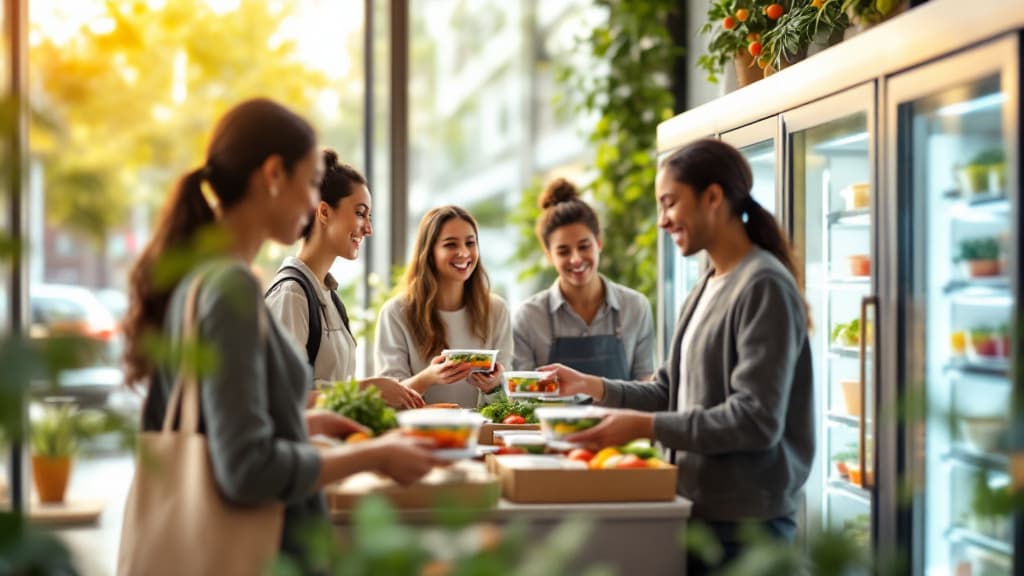 Fresh ingredients and prepared meals
